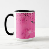 Mug Parties scintillant en marbre rose brillant noir (Gauche)