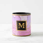 Mug Parties scintillant en marbre rose violet or (Centre)