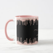 Mug Parties scintillant en or Blush Rose 2 Monogrammes (Gauche)