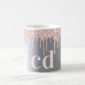 Mug Parties scintillant en or rose argent gouttes mon (Centre)