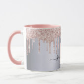 Mug Parties scintillant en or rose argent rose  (Gauche)