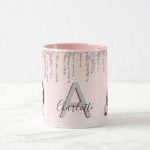 Mug parties scintillant en or rose blush argent nom ph (Centre)