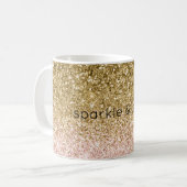 Mug Parties scintillant en or rose pâle        (Devant gauche)
