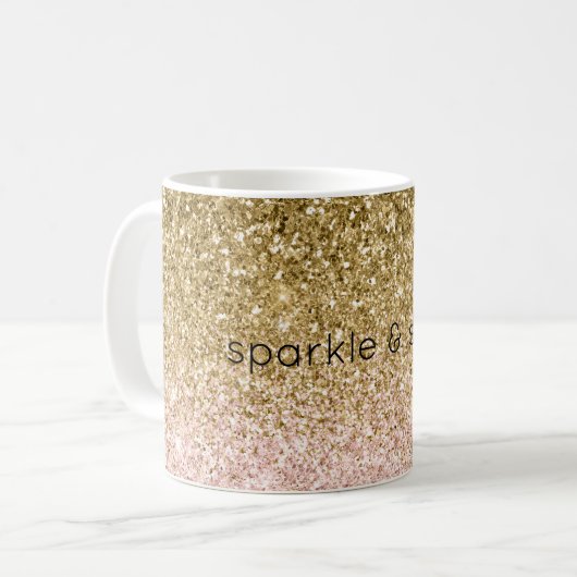 Mug Parties scintillant en or rose pâle        (Devant gauche)