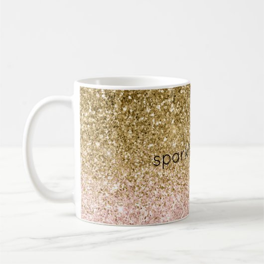 Mug Parties scintillant en or rose pâle        (Gauche)