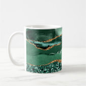 Mug Parties scintillant en or vert Emerald Nom personn (Gauche)