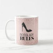 Mug Parties scintillant floue Boss Lady Règles personn (Gauche)