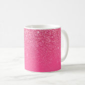 Mug Parties scintillant Girly Sparkly Rose rose Nom du (Devant droit)