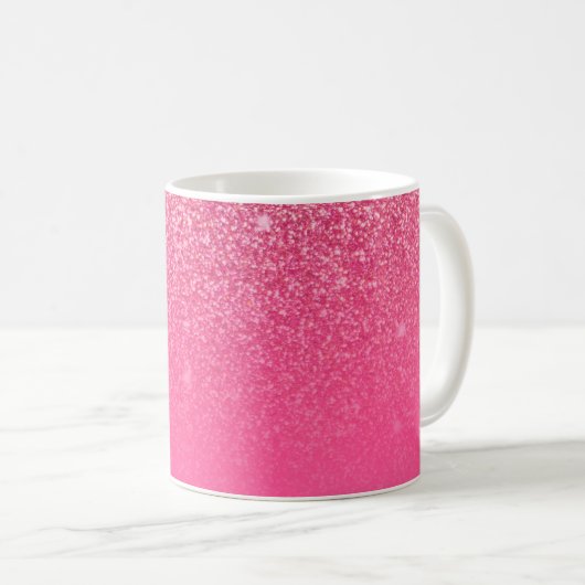 Mug Parties scintillant Girly Sparkly Rose rose Nom du (Devant droit)