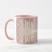 Mug Parties scintillant Gold Blush rose Votre nom de t (Gauche)
