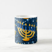 Mug Parties scintillant Gold Menorah Blue Faux (Centre)