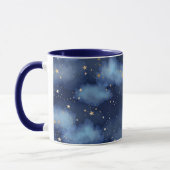 Mug Parties scintillant Gold Stars Dark Blue Sky Motif (Gauche)