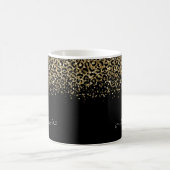 Mug Parties scintillant léopard or Monogramme noir (Centre)