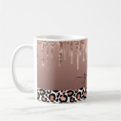 Mug Parties scintillant Léopard Rose Gold Girly (Gauche)