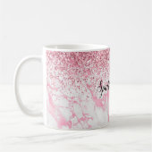 Mug Parties scintillant Marbre blanc rose (Gauche)