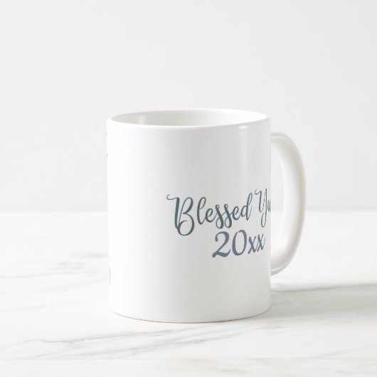 Mug Parties scintillant neige Solstice hiver Date pers (Devant droit)