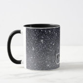 Mug Parties scintillant noire moderne étincelles Nom p (Gauche)