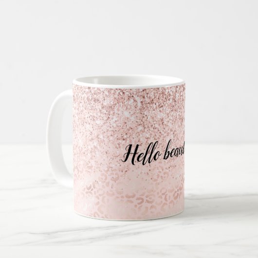 Mug Parties scintillant Ombre Empreinte de léopard de (Devant gauche)