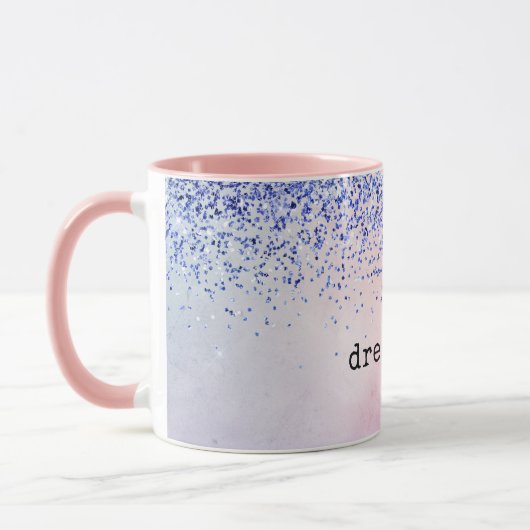 Mug Parties scintillant Ombre rose violet Unicorn (Gauche)