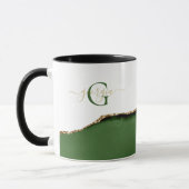 Mug Parties scintillant or et Agate vert Nom du monogr (Gauche)