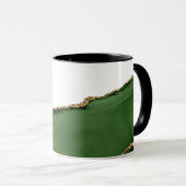 Mug Parties scintillant or et Agate vert Nom du monogr (Devant droit)