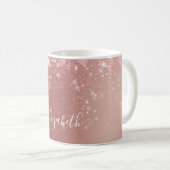 Mug Parties scintillant or Rose brossé brillant métal  (Devant droit)