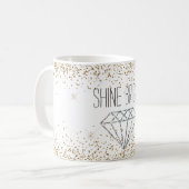 Mug Parties scintillant or Silver Diamond brillant (Devant gauche)