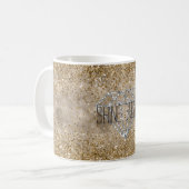Mug Parties scintillant or Silver Diamond brillant (Devant gauche)