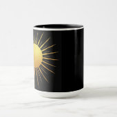 Mug Parties scintillant or texture soleil sur noir (Centre)