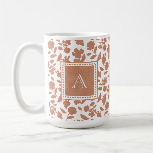 Mug Parties scintillant orange personnalisée Motif Flo (Gauche)