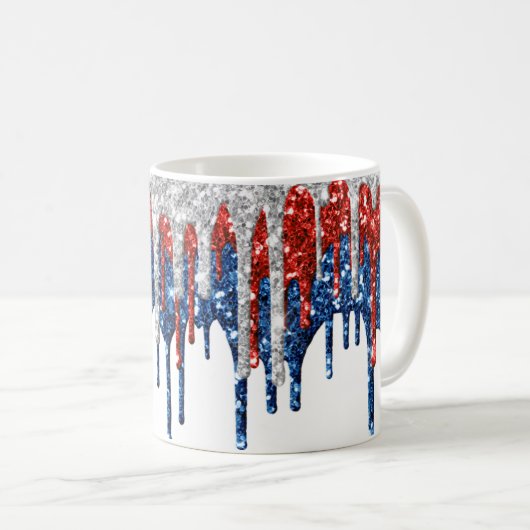 Mug Parties scintillant patriotiques (Devant droit)