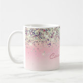 Mug Parties scintillant pourpre brillant Monogrammé Gi (Gauche)