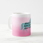 Mug Parties scintillant rose brillante Aqua Unicorn Dr (Devant gauche)