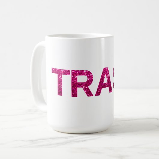 Mug Parties scintillant rose-chaud (Devant gauche)
