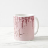 Mug Parties scintillant rose chic Monogramme OtterBox  (Devant droit)