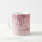 Mug Parties scintillant rose chic Monogramme OtterBox  (Devant gauche)