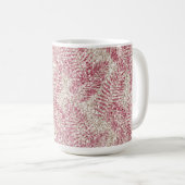 Mug Parties scintillant rose crème Glitz Feuilles trop (Devant droit)