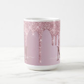 Mug Parties scintillant Rose d'or Luxe  Monogramme (Centre)