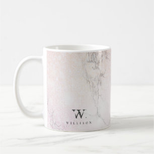 Mug Parties scintillant rose en marbre personnalisée