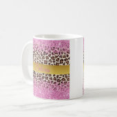 Mug Parties scintillant rose et Musique d'or (Devant gauche)