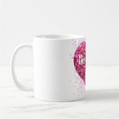 Mug Parties scintillant rose étincelle coeur meilleur (Gauche)