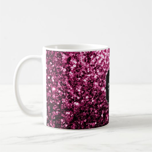 Mug Parties scintillant rose foncé brillant scintille (Gauche)