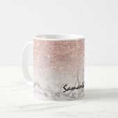 Mug Parties scintillant rose imitation rose personnali (Devant gauche)