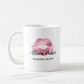 Mug Parties scintillant rose Kiss Lips Artiste de maqu (Gauche)