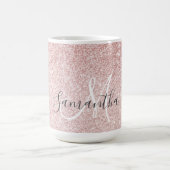 Mug Parties scintillant rose moderne étincelles Nom pe (Centre)