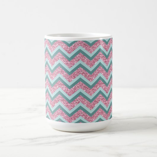 Mug Parties scintillant rose Motif ZigZag (Centre)