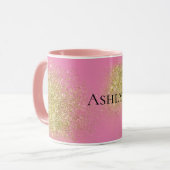 Mug Parties scintillant rose or brillant (Devant gauche)