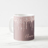 Mug parties scintillant rose or gouttes caffe latte no (Devant gauche)