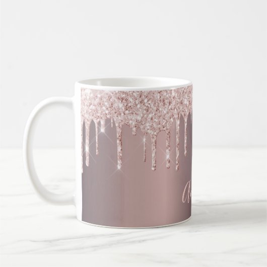 Mug parties scintillant rose or gouttes caffe latte no (Gauche)
