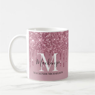 Mug Parties scintillant rose or Rose de fille Nom du m
